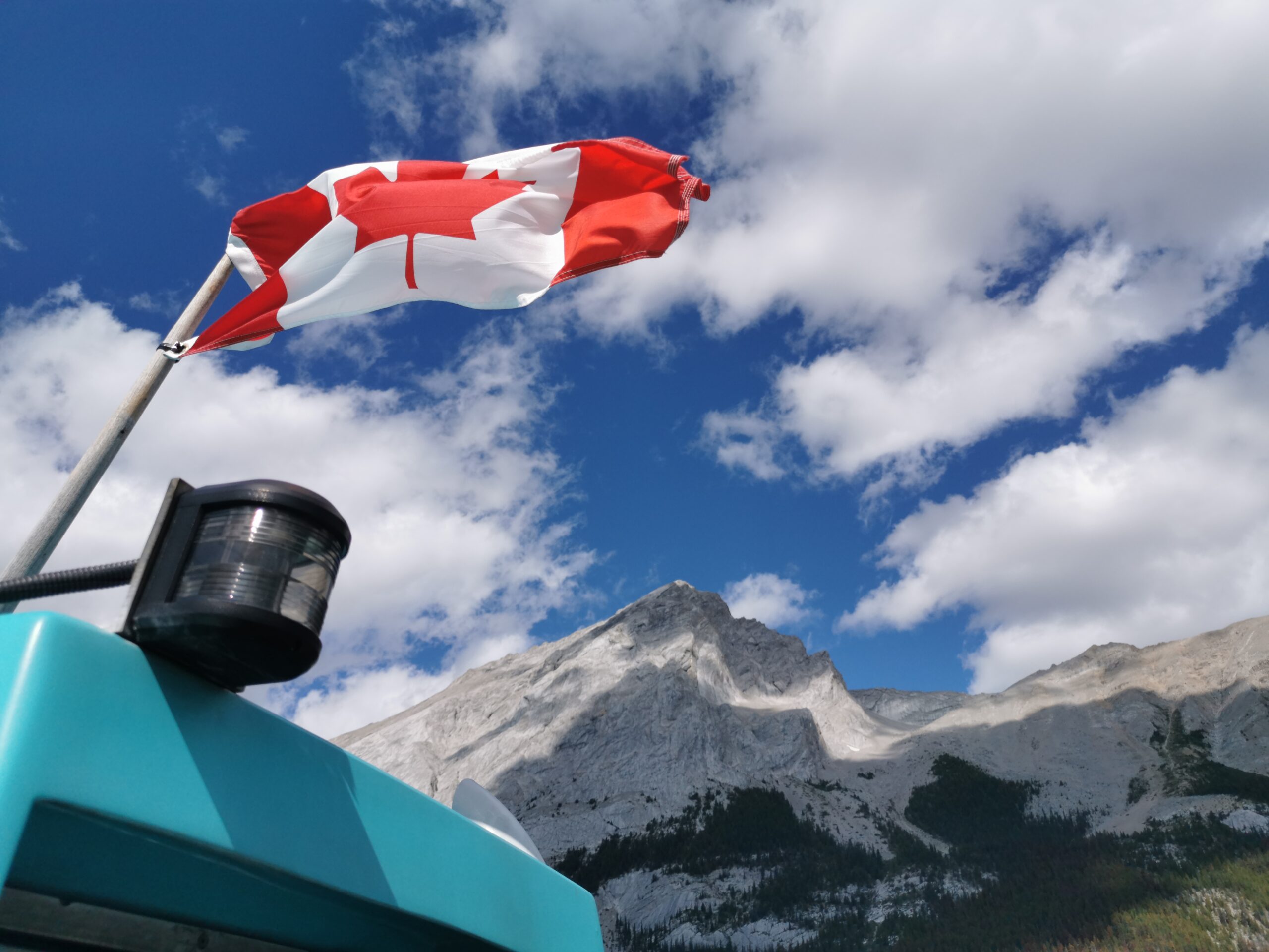 Flag of Canada in Alberta